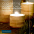 Cedar and Ink Bamboo Tealight Candle Holder, Rustic Centerpiece, Wedding Wood Centerpieces, 6-Pack Wooden Candle Holders, 1.5-Inch-Tall Table Tea Light Holders