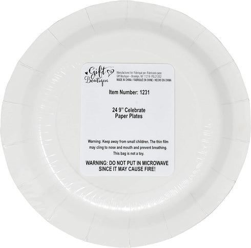 Black & Gold Party Supplies Tableware Set 24 9" Paper Plates 24 7" Plate 24 9 Oz Cups 50 Lunch Napkins for Celebrate Birthday Wedding Retirement Grad New Years Celebration Disposable Dinnerware D©cor