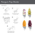 Tovolo Ice Pop, Flexible Silicone Freezer Molds Set of 4 Unique Penguins, Popsicle Makers With Reusable Sticks, Dishwasher-Safe & BPA-Free, White