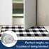 Buffalo Checkered Rugs Outdoor with Anti-Slip Mat, 23.6X51.2 Inches Plaid Rug Black and White Doormat Washable Cotton Woven Layered Door Mats for Kitchen/Farmhouse/Porch