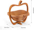 9 x 8.5 Inches Collapsible Bamboo Fruit Basket Dried Fruit Basket Tray Turns into Basket Wooden Snack Box Holiday Food Tray Fruit Bowl Holder for Kitchen Table