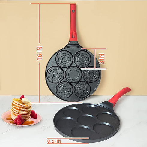 Silver Dollar Pancake Maker for Kids, Pancake Griddle Pan, Breakfast Pancake Pan Grill Pancakes Pan for Pancakes Crepe Maker for Kids