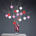 Aneco 36 Pack Valentine's Heart Baubles Heart Shaped Ornaments for Valentine's Day Decoration or Home Decor, 3 Styles