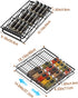 Housolution Spice Drawer Organizer, 2 Pack Expandable Metal Spice Rack Seasoning Organizer for Drawer, 3 Tier Slanted Spice Tray Storage Shelf for Kitchen, Black