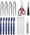 Seafood Tools Set Includes 4 Crab Crackers 6 Seafood Fork 6 Lobster Crackers 1 Seafood Scissors 1 Oyster Knife 1 Shrimp Cleaning Tool-Nutcracker Set?19 Piece ?