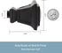Kenney KN75795NP Seville 5/8" Standard Decorative Window Curtain Rod, 28-48", Matte Black
