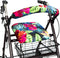 Top Glides Universal Rollator Walker Seat and Backrest Covers (Tropical)