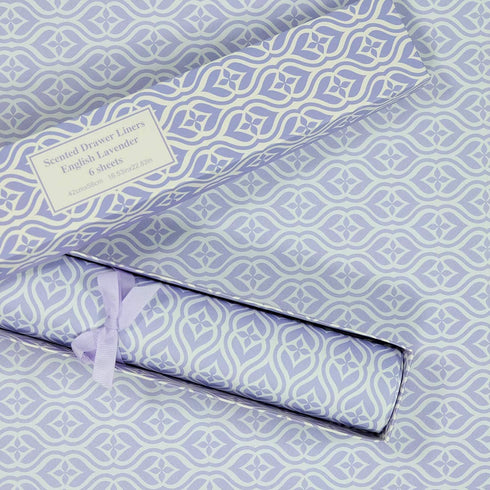 SCENTORINI Lavender Scented Drawer Liners, Scent Paper Liners for Drawers, Dresser Shelf, Linen Closet (6 Sheets)