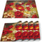 Washable Placemats for Dining Table Set of 4,Retro Poppy Flower Floral Painting Style Red Yellow Pattern Non-Slip Heat Resistant Kitchen Table Mats Farmhouse Placemats