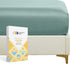 Twin XL Fitted Bed Sheets Soft, 100% Cotton, 400 Sateen, No Pop-Off Elastic, Deep Pocket, Durable Kids Fitted Sheet with Head & Foot Tags (Twin XL, Sage Green)