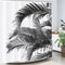 GETTOGET Black Tree Beautiful Palms Leaf on White Shadow Silhouette Tropical Beach Caribbean Light Line Shower Curtain Bathroom Decor Sets Hooks,Waterproof Polyester Curtain