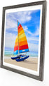 Soonrada 12x16 Frame, Display 11x14 Pictures with Mat or 12 x 16 Photos Without Mat, Wood Picture Frames for Horizontal and Vertical Wall Mounting