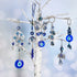 6 Pieces Lucky Evil Eye Car Hanging Ornament Blue Evil Eye with Butterfly Hanging Decoration Turkish Evil Eye with Elephant Amulet Life Tree Amulet Evil Eye Hanging Ornament for Car Home Protection