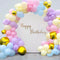 Pastel Balloon Garland Arch Kit 120pcs Assorted Macaron Pink Blue Gold Rainbow Balloons Kit Latex Balloon Arch for Baby Bridal Shower Birthday Wedding Graduation Party Decorations