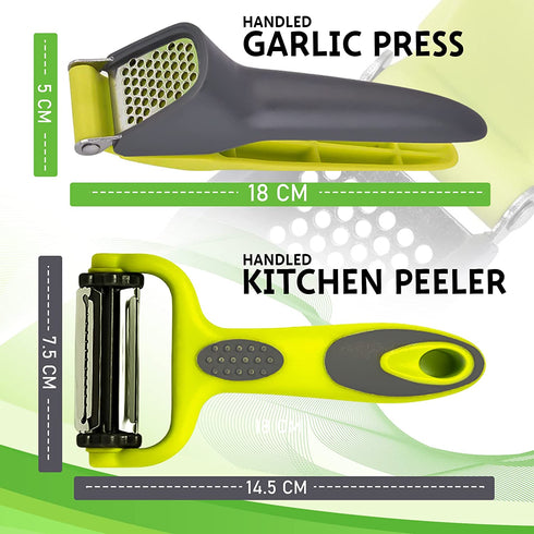 L&N Garlic tool with potato peeler, garlic mincer and crusher, in stainless style, effective and easy to clean