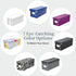 Snap-N-Store CD Storage Box - Pack of 2 - Durable 5.1 x 5.1 x 13.2 Inch Disc Holders with Lids to Store up to 165 Discs - Black