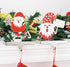 Santa Stocking Holders for Mantel Set of 2 - Metal Christmas Stocking Holder for Fireplace Christmas Stocking Hangers Mantle Stocking Hooks for Fireplace Shelf Christmas Holiday Decor(Santa)