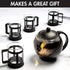 Primula Half Moon Teapot Set with 4 Tea Cups, Removable Infuser, Borosilicate Glass Tea Maker, Stainless Steel Filter, Dishwasher Safe, 40-Ounce, Tea Gift Set, Tea Set for Service of 4 Adults