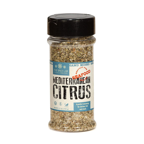 The Spice Lab Greek Seasoning: Mediterranean Citrus Herb - Excellent Blend for the Air Fryer - All Natural Lemon Seasoning for Chicken, Lamb & Fish - Kosher & Clean Label – 5.1 oz Shaker– 7605