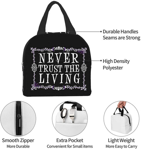 antcreptson Never Trust The Living Oxford Cloth Waterproof Thick Insulation Bag Picnic Bag Large Portable Lunch Box Bag Frozen Bag Insulation Package