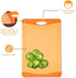 Raj Plastic Cutting Board Reversible Cutting board, Dishwasher Safe, Chopping Boards, Juice Groove, Large Handle, Non-Slip, BPA Free (11.42" x 7.87") - Red and Orange