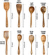 Wooden Utensils for Cooking 8 Pcs Natural Teak Wooden Cooking Utensils, Wooden Kitchen Utensil Set, Wooden Spoons for Cooking, Kitchen Cooking Utensils Set, Slotted Spoons for Cooking