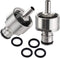 2 PCS€‘MRbrew Stainless Carbonation Cap, Ball Lock Type 5/16" Barb Counter Pressure Bottle Filling Cap with 4 Extra O-Rings, Fits Most Home Brew Soda & Beer Carbonation Systems