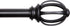 Kenney 5/8" Fast Fit Lilly Easy Install Curtain Rod, Black, 36"-66"