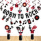 Rock and Roll Party Decorations Set Born to Rock Glitter Banner Rock and Roll Hanging Swirls Rock Star Centerpiece Sticks 1950's Rock and Roll Party Decorations Music Theme Baby 1st Birthday Party Supplies 50s 60s Rock Party Favors Record Wall Decor