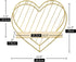 MAZJOARU Gold Floating Shelf for Wall, Heart Shelf Wall Mounted Metal Wood Hanging Shelf for Bathroom Cute Modern Wooden Wall Shelf for Bedroom Living Room Kitchen Children Room Decor Gift