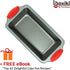 Premium Loaf Pan 8.5" with Non-Stick Steel - Bread Pan for Baking Bread - Professional Steel Baking Pan w/ Silicone Handles for Baking Banana Bread, Meatloaf and Pound Cake by Boxiki Kitchen