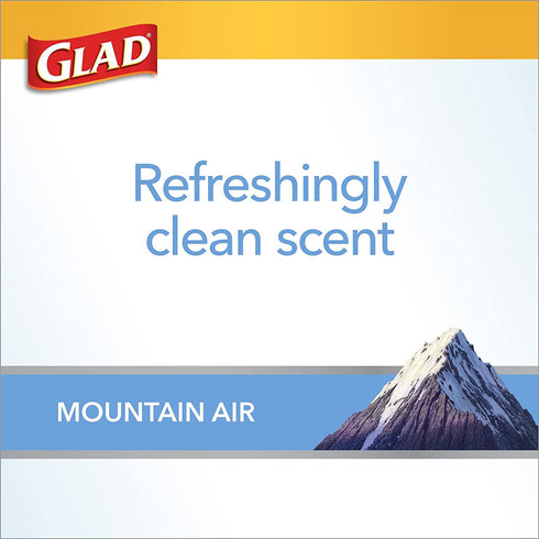 Glad Protection Series ForceFlex Plus Drawstring Mountain Air Odor Shield with Clorox 13 Gallon 1/90ct