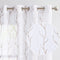Lazzzy Sheer Curtains for Bedroom 84 Inch Length Floral Embroidered White Sheers for Living Room Embroidery Voile Grommet Window Curtain Panels Set 2 Pcs