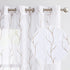 Lazzzy Sheer Curtains for Bedroom 84 Inch Length Floral Embroidered White Sheers for Living Room Embroidery Voile Grommet Window Curtain Panels Set 2 Pcs