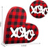 Hicarer 2 Pieces Valentine's Day Heart Wood Sign, Romantic Buffalo Plaid Be Mine Love Heart Wood Home Decoration, Wood Grain Block and Slices Decorations for Wedding Valentines Day Party (Red Plaid)