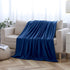 SOCHOW Flannel Fleece Blanket Twin Size, All Season 300GSM Super Soft Cozy Blanket for Bed or Couch, Navy Blue