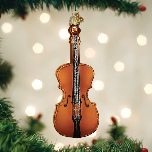 Old World Christmas 38053 Musical Instruments Glass Blown Ornaments for Christmas Tree Cello