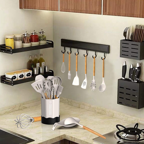 Kitchen Cooking Utensil Set, Fungun 26 pcs Cooking Utensils - Nonstick Kitchen Utensils Cookware Set Spatula Set -Kitchen Gadgets Utensils Set, Kitchen Tools Gift-khaki