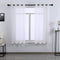 DONREN 45 Inch White Sheer Curtains Luxury Soft Short Textured Sheer Grommet Curtain Drapes for Kids Room 52 Inches Wide 2 Panels