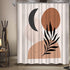 Boho Shower Curtain Mid Century Abstract Pink Brown Black Geometric Minimalist Modern Bathroom Shower Curtains Fabric Waterproof with Hooks, 72 x 72 inches