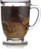 Libbey Kona Glass Coffee Mugs, Set of 6