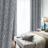 BUHUA Light Grey Blackout Bedroom Curtains,Black Out cCurtains 63 Inch Long 2 Panels,Window Curtains Panels,Thermal Insulated Windproof Elegant Tree Branches Silver Print Drapes 38W x 63L