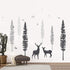 TIMBER ARTBOX Woodland Nursery Decor Dreamy Forest Theme Pine Tree Wall Decals with Animals, Deers & Owl Cute Baby Boy Girl Kids Wall Stickers for Playroom, Bedroom, Classroom & Daycare