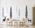 TIMBER ARTBOX Woodland Nursery Decor Dreamy Forest Theme Pine Tree Wall Decals with Animals, Deers & Owl Cute Baby Boy Girl Kids Wall Stickers for Playroom, Bedroom, Classroom & Daycare