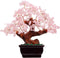 Parma77 Feng Shui Natural Rose Pink Quartz Crystal Money Tree Bonsai Style Decoration for Wealth and Luck