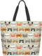 BLUBLU Reusable Large Capacity Women Shoulder Handbags Casual Canvas Tote Bag Heavy Duty for Shopping Grocery Travel Outdoor