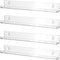 Sooyee 4 Pack 15 Inch Acrylic Invisible Kids Floating Bookshelf for Kids Room,Modern Picture Ledge Display Toy Storage Wall Shelf,Clear (4 Pack)