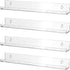 Sooyee 4 Pack 15 Inch Acrylic Invisible Kids Floating Bookshelf for Kids Room,Modern Picture Ledge Display Toy Storage Wall Shelf,Clear (4 Pack)