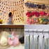Fivebop 40 Pack Rings Curtain Clips Rustproof Metal Window Drapery Clip Vintage Heavy Duty Eyelet Curtain Rods Hangers Rings with Hooks, 1.25In Inner Diameter(Golden)