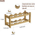 BAMEOS Wine Rack Free Standing 8 Bottle 2 Tier Bamboo Wine Racks Countertop Cabinet Wine Holder Wine Storage Shelf for Kitchen, Bar, Pantry, Wine Cellar, Basement, Countertop (16.85 L x 9.25W x 7H)